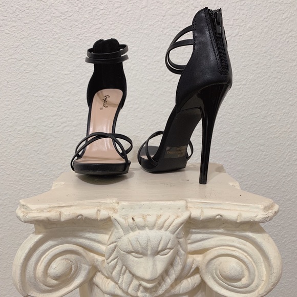 4” Black, Open Toe Heel - Picture 2 of 4